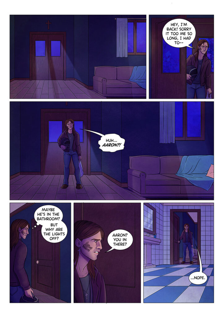 Adrian comes back home only to discover that Aaron is not there.